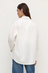 Micha Poplin Shirt | White