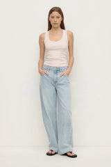 Robyn Scoop Neck Rib Tank | Soft Rose