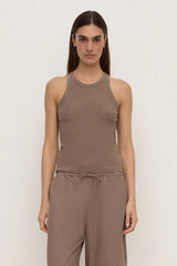 Tabitha Rib Tank | Dark Sand