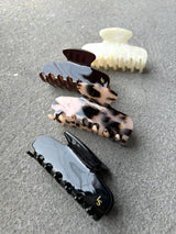 L&S Logo Petit Hair Claw Clip | Brown
