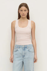 Robyn Scoop Neck Rib Tank | Soft Rose