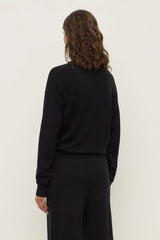 Cotton Cashmere Sweater | Black