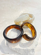 Resin Bangle |  Honey Cream