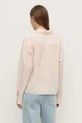 Frankie Cotton Longe Sleeve Shirt | Soft Rose