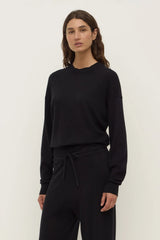 Cotton Cashmere Sweater | Black