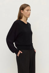 Mira V-Neck Sweater | Black