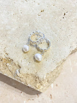 Vintage Pearl Drop Silver Plated Earrings