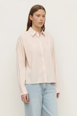 Frankie Cotton Longe Sleeve Shirt | Soft Rose