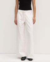 Bobbie Twill Midrise Pant | Antique White