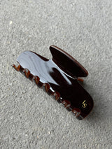 L&S Logo Petit Hair Claw Clip | Brown