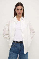 Micha Poplin Shirt | White