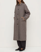 Solana Wool Coat | Brown/Black Check