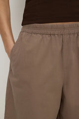 Elaine Washed Cotton Pant | Dark Sand
