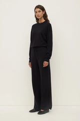 Cotton Cashmere Sweater | Black