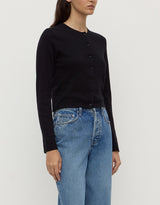 Tilly Cotton Cashmere Cardi | Black