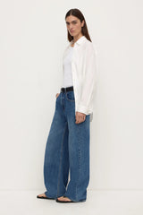 Micha Poplin Shirt | White