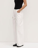 Bobbie Twill Midrise Pant | Antique White