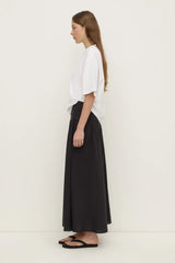 Sarah Cotton Maxi Skirt | Black
