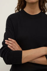 Cotton Cashmere Sweater | Black