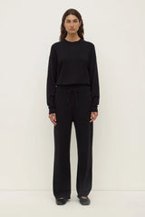 Cotton Cashmere Sweater | Black