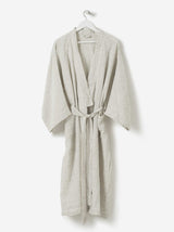 Linen Robe | Pinstripe