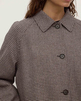 Solana Wool Coat | Brown/Black Check