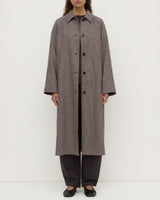 Solana Wool Coat | Brown/Black Check