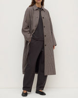 Solana Wool Coat | Brown/Black Check