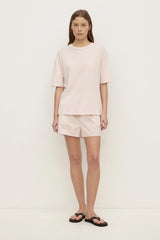 Kira Cotton Hemp Tee | Soft Rose