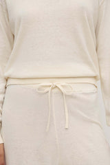 Cotton Cashmere Lounge Pant | Cream