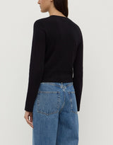 Tilly Cotton Cashmere Cardi | Black