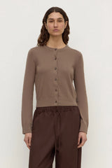 Orina Cotton Cashmere Cardigan | Dark Sand