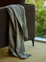Oslo Lambswool Throw | Kale/Cashew