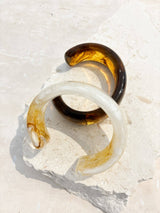 Open Cuff Bangle | Honey-Stone