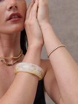 Open Cuff Bangle | Honey-Stone